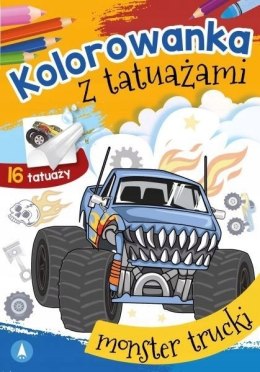 Kolorowanka z Tatuażami Monster Trucki Tatuaże Skrzat