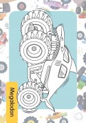 Kolorowanka z Tatuażami Monster Trucki Tatuaże Skrzat