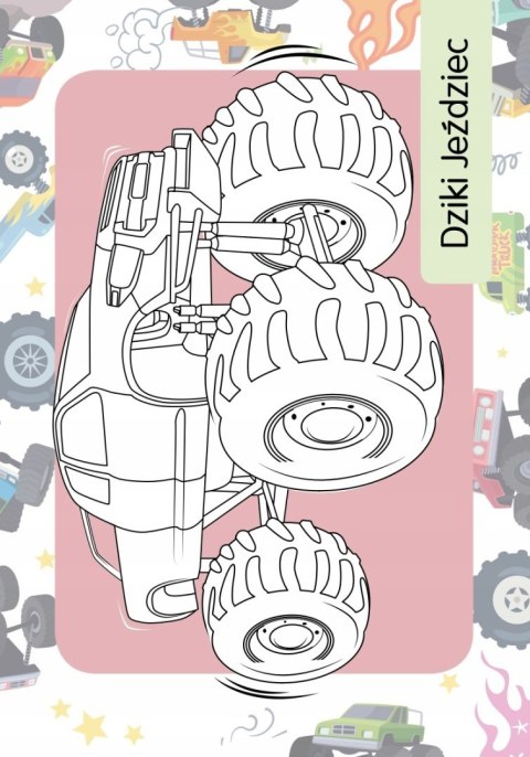 Kolorowanka z Tatuażami Monster Trucki Tatuaże Skrzat