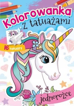 Kolorowanka z tatuażami Jednorożce 16 Tatuaży Skrzat Tatuaże