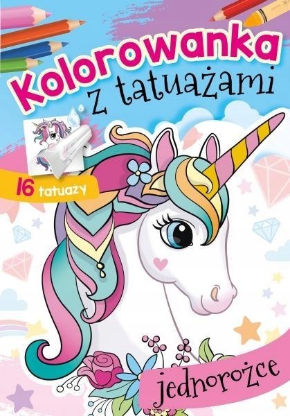 Kolorowanka z tatuażami Jednorożce 16 Tatuaży Skrzat Tatuaże