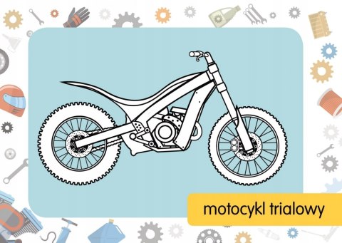 Kolorowanka z tatuażami Motocykle Motory Tatuaże Skrzat