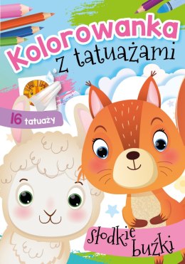 Kolorowanka z tatuażami Słodkie buźki 16 Tatuaży Skrzat