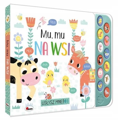 Książka Dźwiękowa Mu Mu na wsi Usłysz mnie 12 Dźwięków Zwierzątka na Wsi