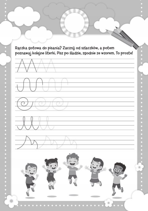 Literki z naklejkami To proste! Skrzat Litery Nauka Pisania Alfabet