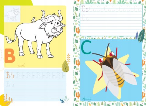 Literki ze Zwierzakami Skrzat Litery Nauka Pisania