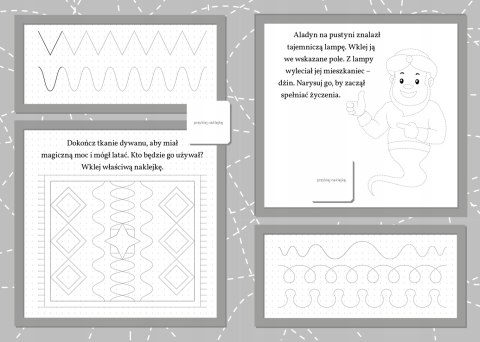 Moje pierwsze Szlaczki z Naklejkami Skrzat Nauka Pisania