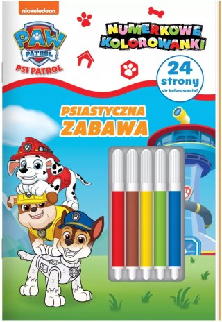Psi Patrol Psiastyczna zabawa Numerkowe kolorowanki 4 + Mazaki Pisaki