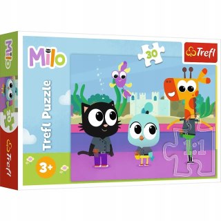 Puzzle 30 elementów Kotek Milo 18310 Trefl