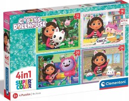 Puzzle 4w1 Koci Domek Gabi 21524 Clementoni 3+