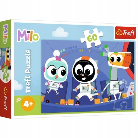 Puzzle 60 elementów Czas poznać Milo 17398 Trefl Kotek Milo