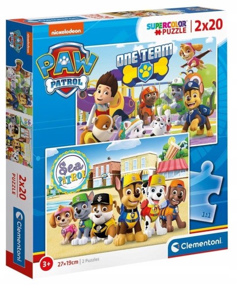 Puzzle Psi Patrol 2x20 elementów 24779 Clementoni 2w1