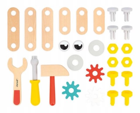 Skrzynka z narzędziami Robot Brico Kids Janod Zabawka drewniana 3+