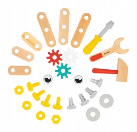 Skrzynka z narzędziami Robot Brico Kids Janod Zabawka drewniana 3+