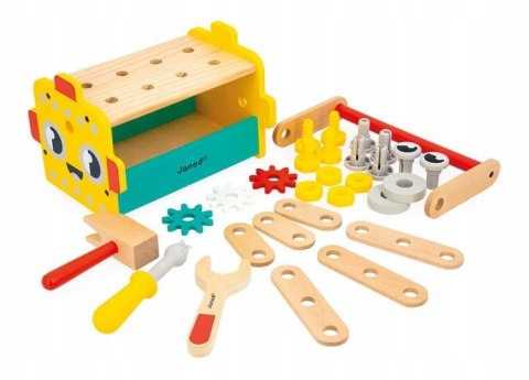 Skrzynka z narzędziami Robot Brico Kids Janod Zabawka drewniana 3+