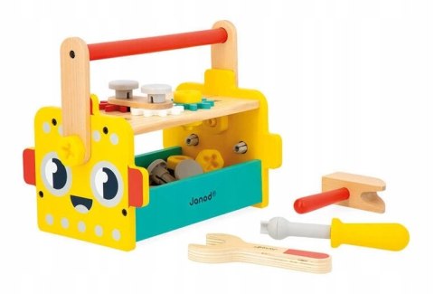 Skrzynka z narzędziami Robot Brico Kids Janod Zabawka drewniana 3+