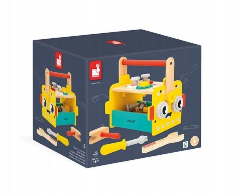 Skrzynka z narzędziami Robot Brico Kids Janod Zabawka drewniana 3+