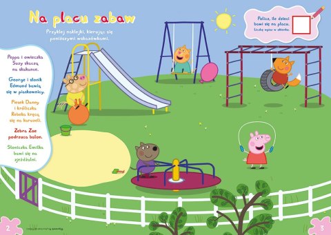 Świnka Peppa z przyjaciółmi Kreatywny Maluch 5 Zagadki Naklejki