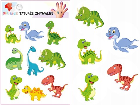 Tatuaże zmywalne dla dzieci Dinusie 1
