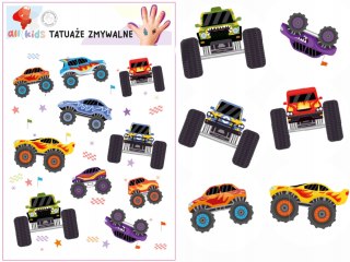 Tatuaże zmywalne dla dzieci Monster Truck