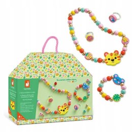 Zestaw kreatywny do tworzenia biżuterii z drewna Sekretna dżungla 4+ Janod