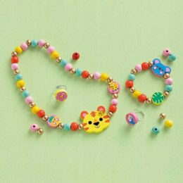 Zestaw kreatywny do tworzenia biżuterii z drewna Sekretna dżungla 4+ Janod