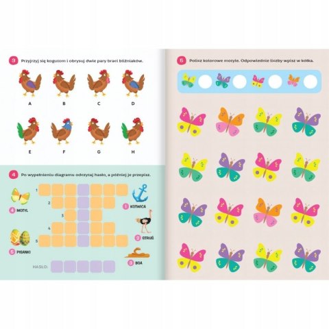 100 kolorowych łamigłówek Zadania dla przedszkolaków Od 5 lat Aksjomat