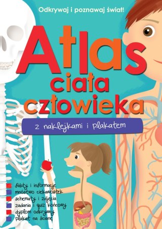 Atlas ciała człowieka z naklejkami i plakatem Wilga
