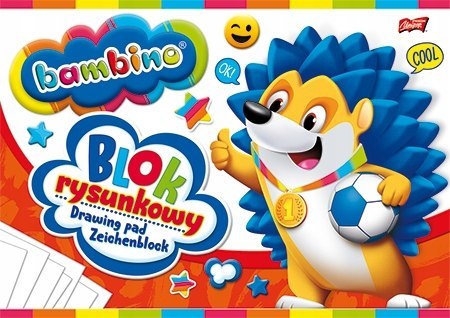 Blok Rysunkowy Bambino A4, 20 Kartek gramatura 80 g/m2