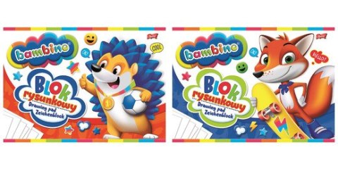 Blok Rysunkowy Bambino A4, 20 Kartek gramatura 80 g/m2