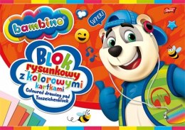 Blok Rysunkowy z Kolorowymi Kartkami Bambino A4 gramatura 80 g/m2