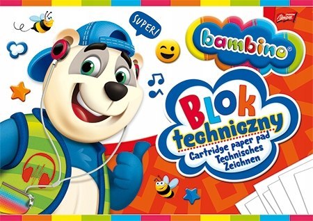 Blok Techniczny Bambino A4, 10 Kartek Gramatura 190 g/m2