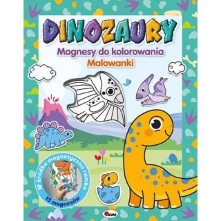 Dinozaury Magnesy do kolorowania Malowanka 15 Magnesów