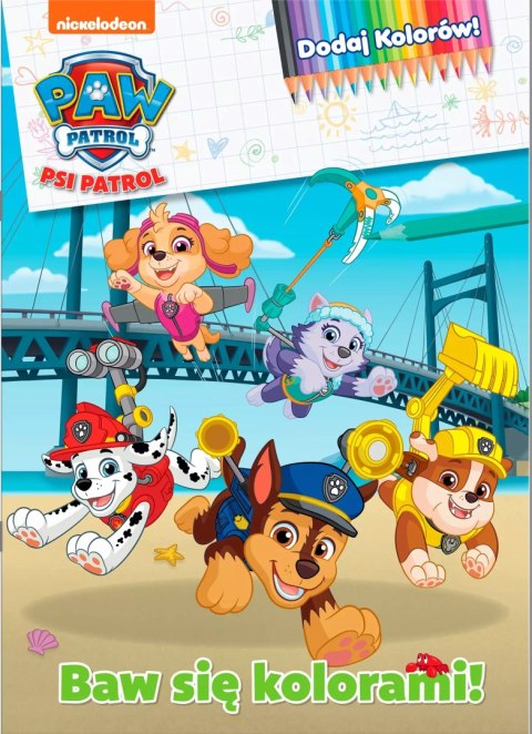 Dodaj kolorów 4 Kolorowanka Psi Patrol Malowanka Baw się kolorami!