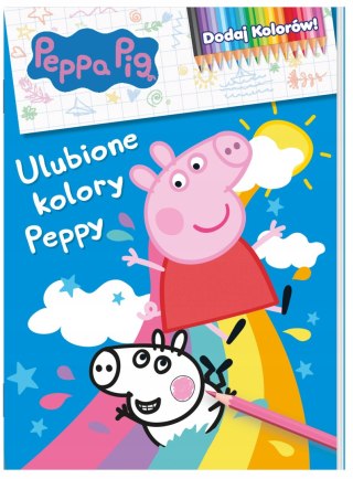 Dodaj kolorów Kolorowanka Świnka Peppa Ulubione kolory Peppy Malowanka