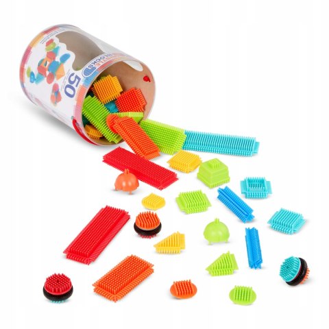 Giętkie Klocki Jeżyki w wiaderku 50 elementów B.Toys BT3068Z