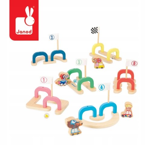 Gra w kulki marmurki Wyścig z przeszkodami Applepop 3+ Janod