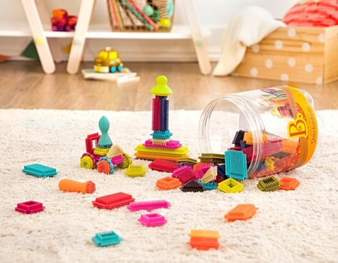 Klocki Jeżyki w słoju B.Toys Stackadoos BX1175Z dla dwulatka 2+