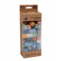 Klocki małych geniuszy Śrubki 160 elementów 3+ Askato Pastelowe Eko