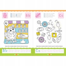 Kolorowy Alfabet Edukacyjna Książeczka z Naklejkami Aksjomat