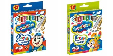 Kredki Ołówkowe Bambino w Oprawie Drewnianej 12 kolorów