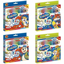 Kredki Ołówkowe Bambino w Oprawie Drewnianej z Temperówką, 18 kolorów