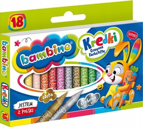 Kredki Świecowe Bambino 18 kolorów