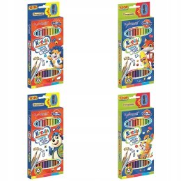 Kredki Szkolne Ołówkowe Trójkątne Dwustronne 12/24 kolorów Bambino