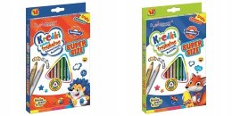 Kredki Szkolne Trójkątne Super Size, 18 kolorów Bambino + Temperówka