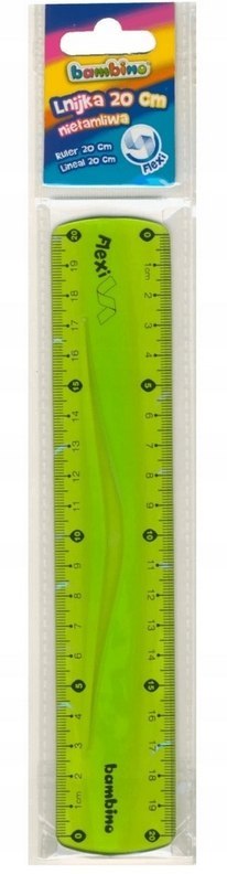 Linijka Bambino 20 cm Flexi Odporna na Złamanie Zielona