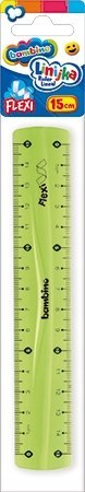 Linijka Szkolna Bambino 15 cm Flexi Odporna na Złamanie Zielona