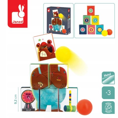 Metalowe puszki do zbijania Niedźwiedź Applepop 3+ Janod