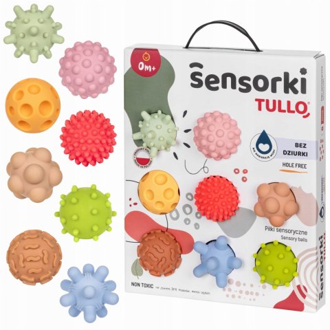 Miękkie Piłeczki Sensoryczne Pastelowe 497 Sensorki 8 szt Tullo bez dziurki