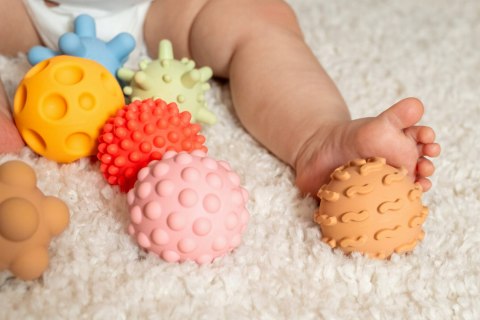 Miękkie Piłeczki Sensoryczne Pastelowe 497 Sensorki 8 szt Tullo bez dziurki